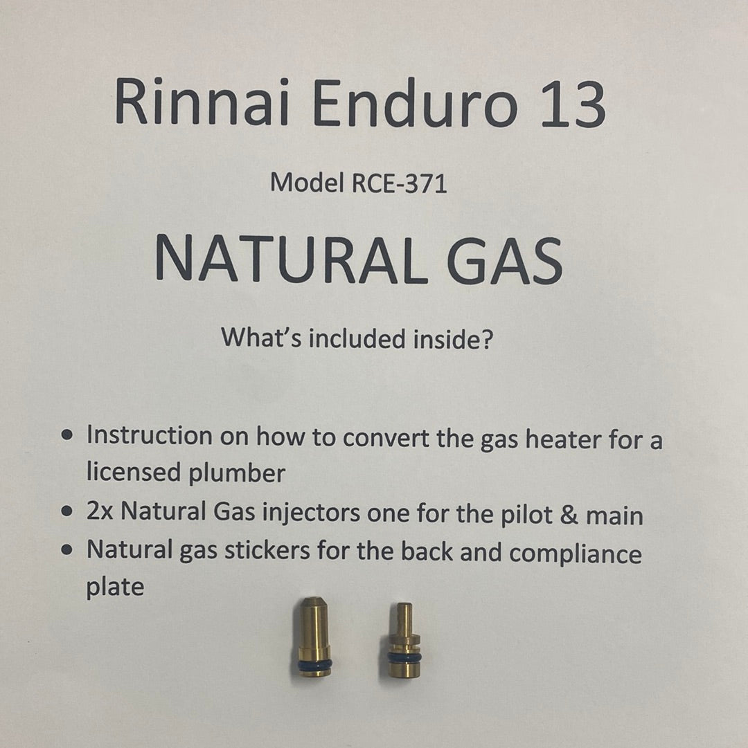 Rinnai Enduro 13 Conversion Kits Natural Gas Or LPG Propane RCE371
