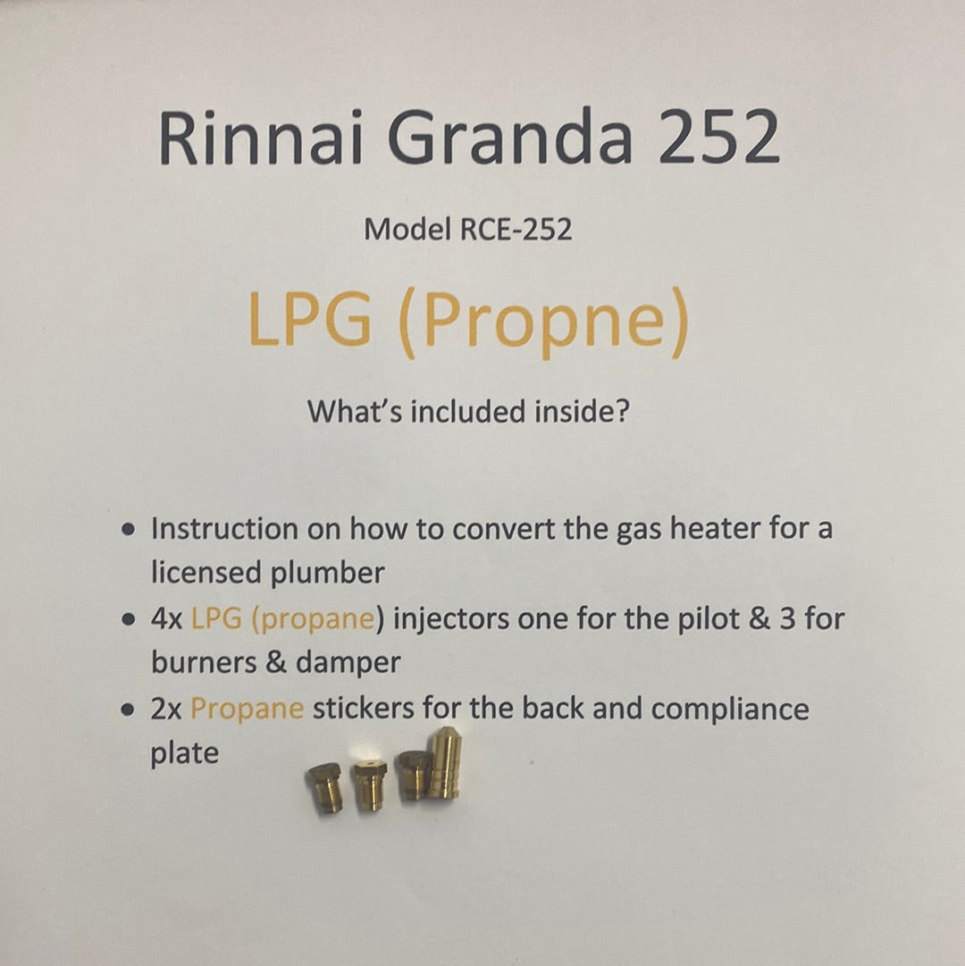 Rinnai Granada 252 Conversion kit